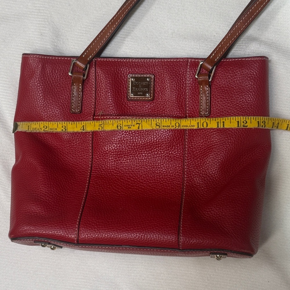 Dooney & Bourke Red Leather Handbag Excellent Condition 12” Strap Drop - Picture 15 of 15